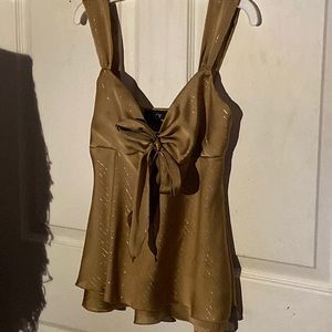 y2k Gold, sparkly tank top